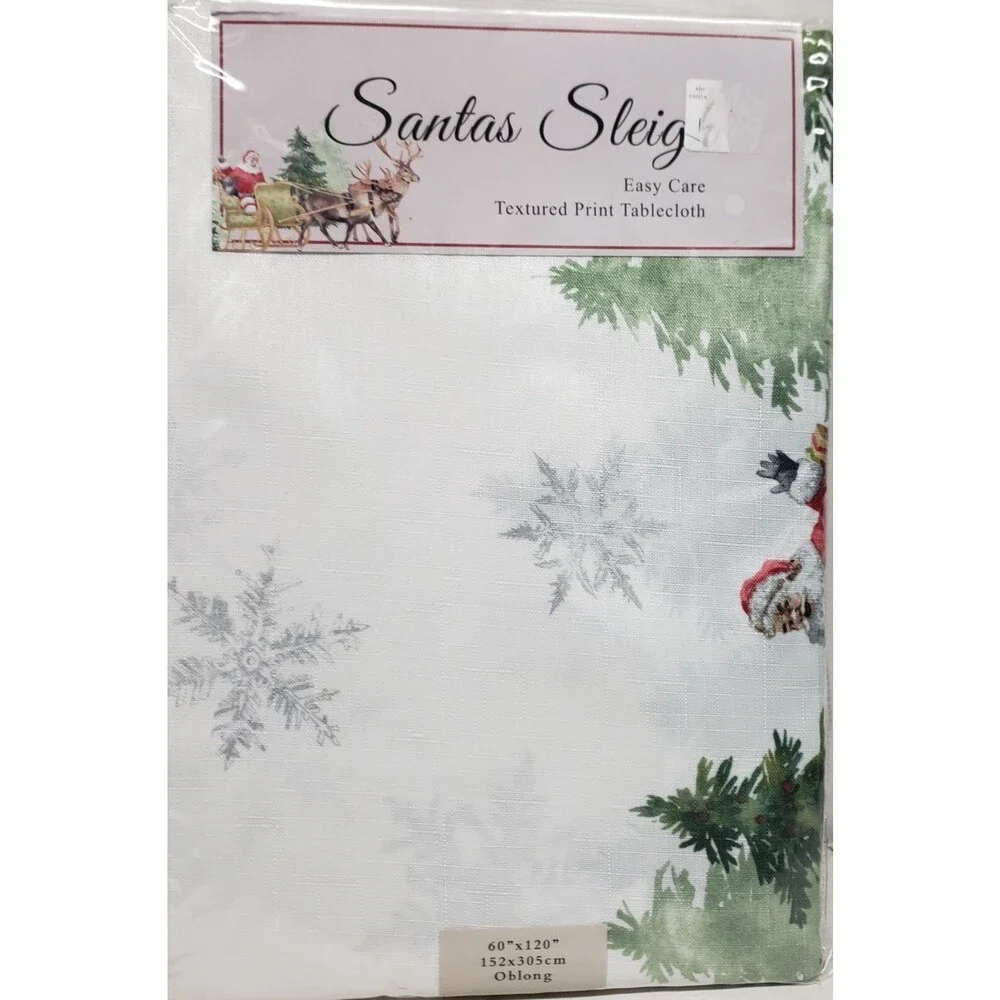 Printed Linen Tablecloth 60